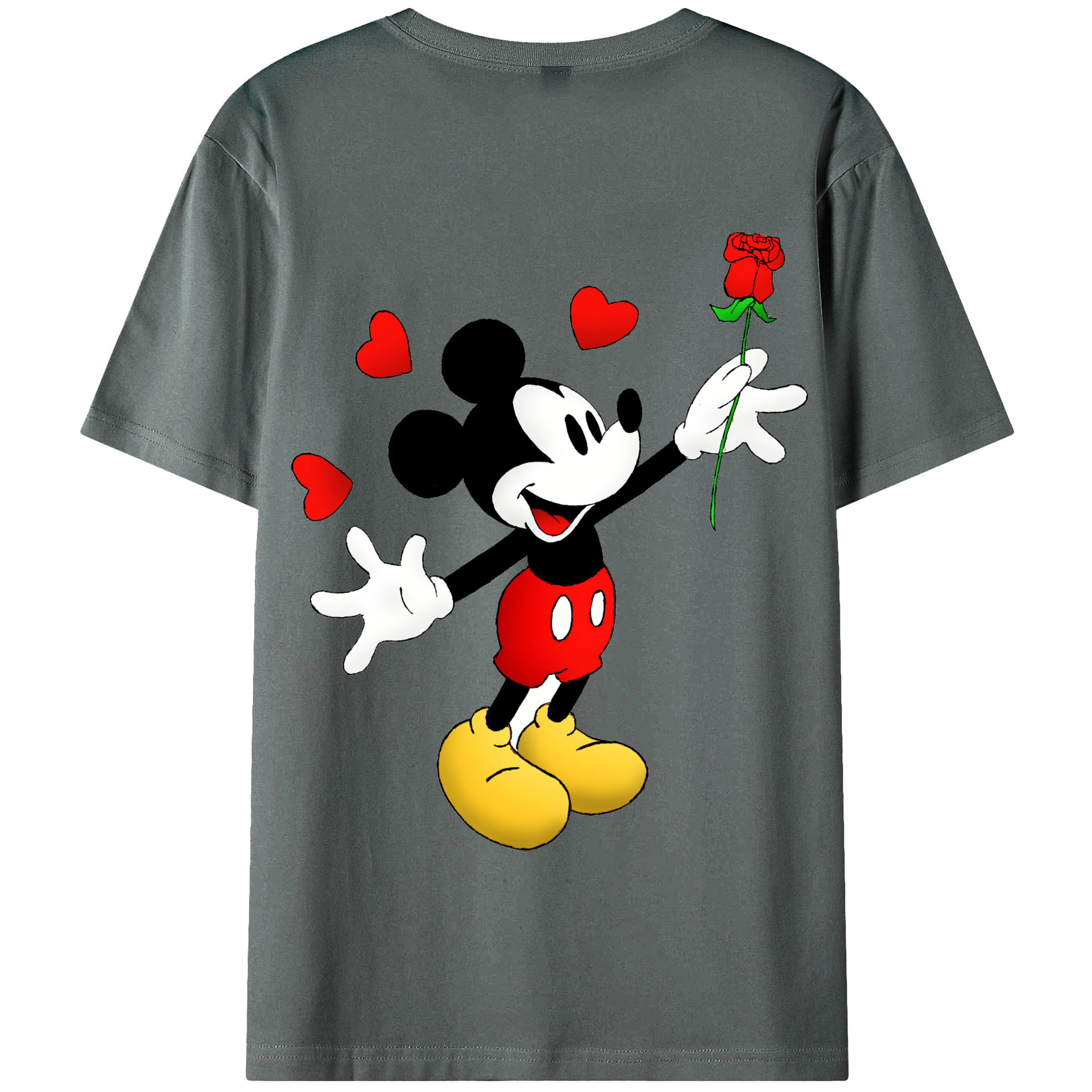 （画像用） ミッキーマウス Mickey Mouse 綿100％半袖Tシャツ（背面プリント）
